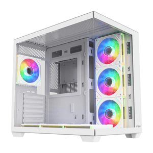 CAJA-ATX-FSP-M341-CRISTAL-TEMPLADO-DUAL-CHAMBER-7xARGB-DISIPADOR-MAX-160mm-GPU-MAX-410mm-BLANCO