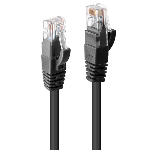 LINDY 2M CAT.6 U/UTP CABLE, BLACK (48078)