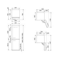 Miniatura 17 de FRIGORIFICO COMBI SMEG FAB32RWH6 NOFROST C ALTO 196.8  CM ANCHO 60.1  CM BLANCO
