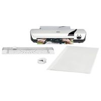 Miniatura 2 de SET PLASTIFICADORA INSPIRE+ BLANCA A4 + CIZALLA + CORTADOR ESQUINAS GBC 4410034