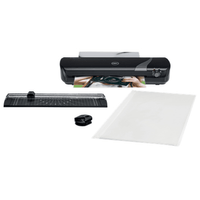Miniatura 1 de SET PLASTIFICADORA INSPIRE+ NEGRA A4 + CIZALLA + CORTADOR ESQUINAS GBC 4410036