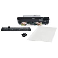 Miniatura 2 de SET PLASTIFICADORA INSPIRE+ NEGRA A4 + CIZALLA + CORTADOR ESQUINAS GBC 4410036