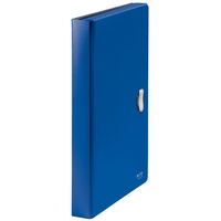 Miniatura 2 de CARPETA POLIPROPILENO ACORDEON 5 POSICIONES+BOLSILLO FRONTAL BROCHE GIRATORIO A4 RECYCLE AZUL LEITZ 46240035