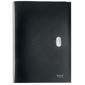 CARPETA-POLIPROPILENO-ACORDEON-5-POSICIONES-BOLSILLO-FRONTAL-BROCHE-GIRATORIO-A4-RECYCLE-NEGRO-LEITZ-46240095