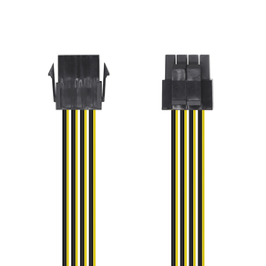 Aisens-A131-0419-Cable-Alimentacion-8pin-hembra-a-4-4pin-macho-0.3m-negro-amarillo