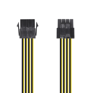 Aisens-A131-0419-Cable-Alimentacion-8pin-hembra-a-4-4pin-macho-0.3m-negro-amarillo