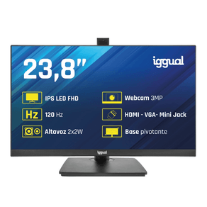 IGGUAL-Monitor-238--IPS-FHD-120Hz-VGA-HDMI-webcam---23.8--LED-IPS-Full-HD-HDMI-VGA-Altavoces