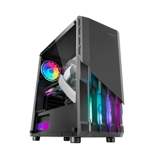 CAJA-ATX-SEMITORRE-MARS-GAMING-MC-X2-BLACK-FRONTAL-EN-ACERO-VENTILADORES-FRGB-SIN-FUENTE-DE-ALIMENTACION