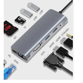 ZEROMAX-Dock-USB-C-10-en-1-ZM-BYL2120-Type-C-2-x-HDMI-4K-LAN-Gigabit