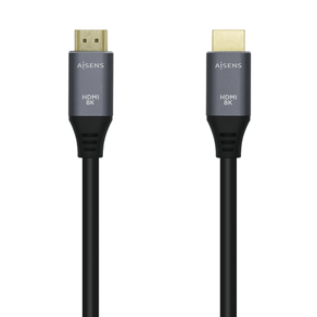 AISENS-Cable-HDMI-V2.1-Ultra-Alta-Velocidad---HEC-8k-60Hz-48Gbps-A-M-A-M-15-m-Gris-Negro