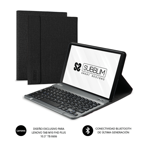 funda con teclado subblim  pro bt lenovo tab m10 fhd plus 10,3  tb-x606