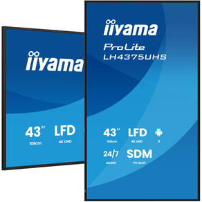 IIYAMA-LH4375UHS-B2AG---42.5--LCD-IPS-4K-Ultra-HD-HDMI-Altavoces