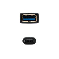 Miniatura 3 de Nanocable Cable USB 3.1 Gen1 3A, USB-C/M-A/F, 15cm