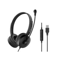 Miniatura 3 de HEADSET USB  EQUIP LIFE MICROFONO FLEXIBLE CONTROL DE VOLUMEN  COLOR NEGRO / BLANCO