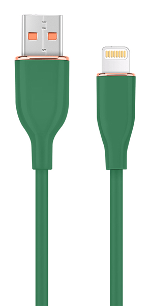 CABLE DE CARGA Y DATOS GEMBIRD DE SILICONA PREMIUM DE 8 CLAVIJAS 1,5 M VERDE