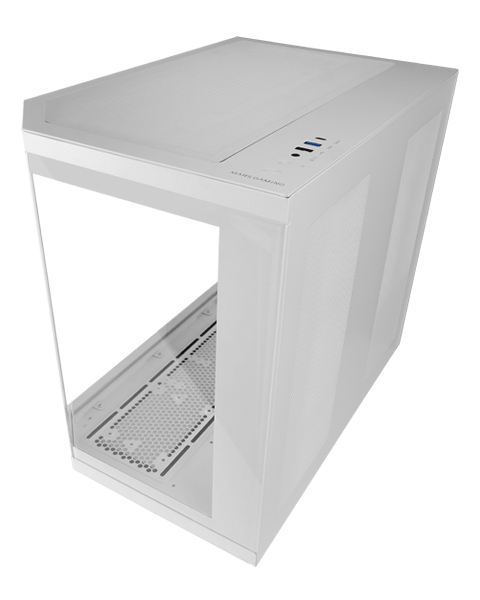 CAJA ATX SEMITORRE GAMING MARS GAMING MC3TCORE COLOR BLANCO 3 PANELES DE CRISTAL TEMPLADO DOBLE CAMA