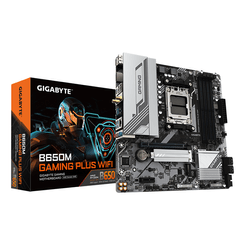 GIGABYTE AMD  B650M GAMING PLUS WIFI Placa base - Procesadores AMD Ryzen 9000, VRM de 5+2+2 fases, hasta 8000 MHz DDR5, 2xPCIe 4.0 M.2, LAN 2.5GbE, WI