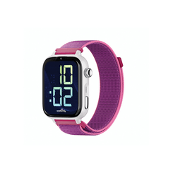 SaveFamily SaveWatch Plus 2 Reloj Inteligente para ni  os 4G Esfera Blanca correa Tela Frambuesa