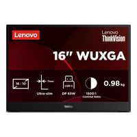 Miniatura 14 de LENOVO ThinkVision M16 Monitor  ThinkVision 16" LCD IPS WUXGA