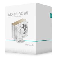 Miniatura 10 de DeepCool AK400 G2 WH Procesador Refrigerador de aire 12 cm Blanco 1 pieza s