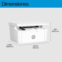 Miniatura 6 de HP  Multifunción A4Wifi Laser  LaserJet M140w Inalámbrico Multifunction Blanco y negro Impresora, Fotocopiadora, escáner