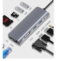 Miniatura 2 de ZEROMAX Dock USB-C 10 en 1 ZM-BYL2120 Type-C 2 x HDMI 4K, LAN Gigabit
