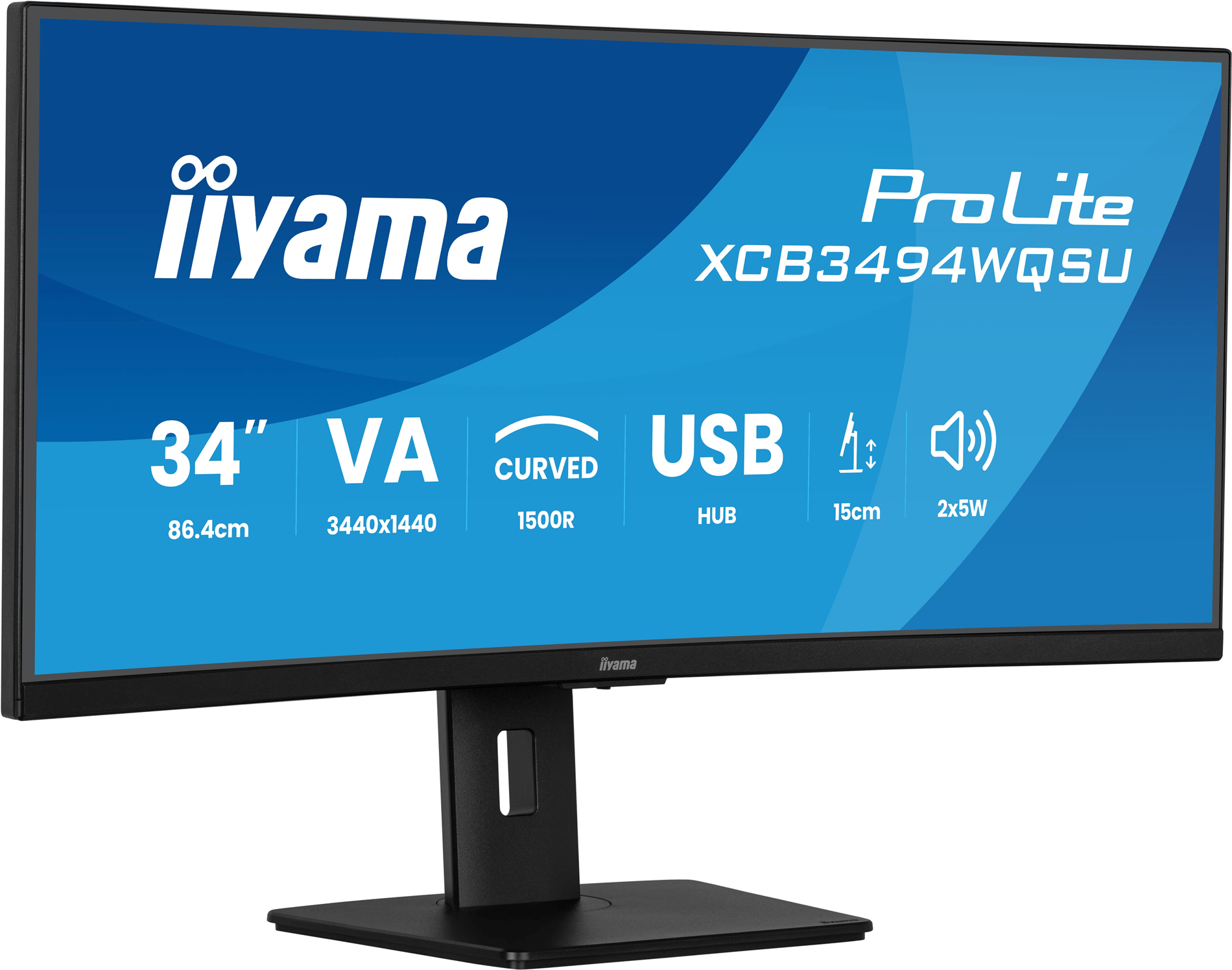 IIYAMA XCB3494WQSU-B1 ProLite 34" LED VA UltraWide Quad HD HDMI Altavoces