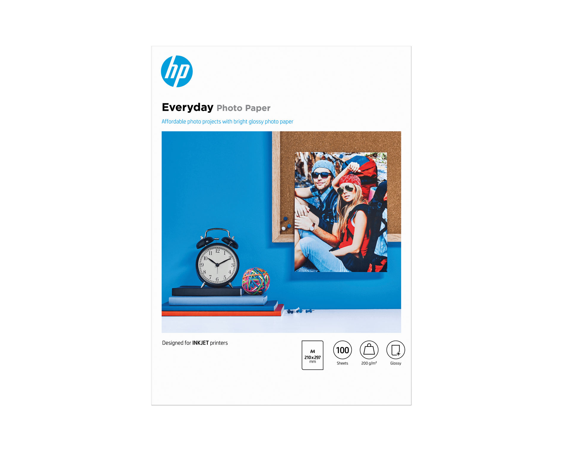 PAPEL HP SEMI-GLOSSY A4 170 GR. 100 UDS