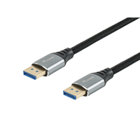 Miniatura 1 de CABLE DISPLAYPORT A DISPLAYPORT PREMIUM 2,1 EQUIP 119281 1M 16K 60Hz 54Gps ALUMINIO