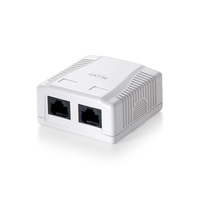 Miniatura 1 de ROSETA DE SUPERFICIE CATEGORIA 6 2 HEMBRAS RJ45