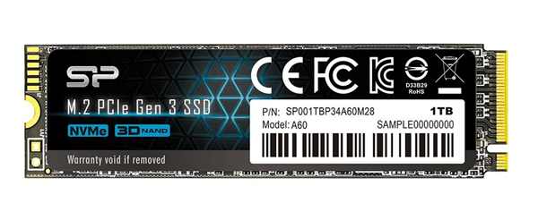 silicon power  p34a60  ssd 1000gb m.2  2200mb s pci express nvme