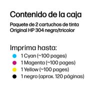 Miniatura 4 de PACK COMBO CARTUCHOS HP 304 NEGRO + TRICOLOR