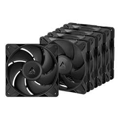 VENTILADOR 14CM ARCTIC P14 PRO PST NEGRO PACK 5 VENTILADORES