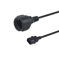 Miniatura 2 de CABLE ALIMENTACION SHUKO HEMBRA A  IEC MACHO C14 0.25M 112106