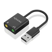 Miniatura 2 de Aisens - Conversor Usb-A A Audio 48Khz, Usb-A/M-2Xjack 3.5/H, Negro, 1