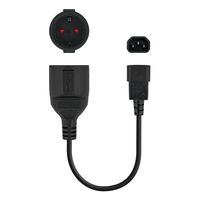 Miniatura 3 de Nanocable Cable Adaptador C14-M a CEE7-H, 50cm