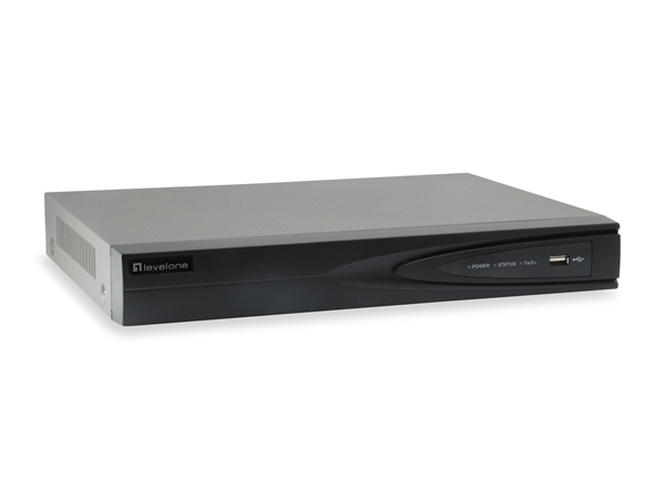 GRABADOR DE VIDEO LEVEL ONE NVR-0504 4 CANALES 4 PUERTOS RED POE H.265