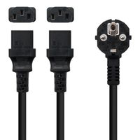 Miniatura 3 de Nanocable CABLE ALIMENTACIÓN CEE7/M - 2XC13/H, 3 M