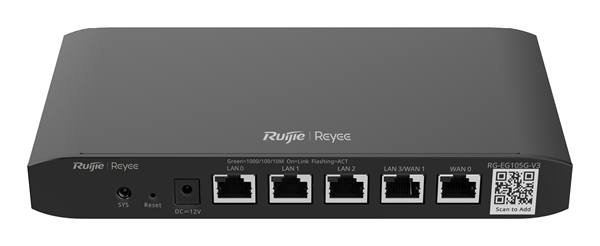 Reyee 5-Port Gigabit Cloud-Managed Router, 5 x 1GE