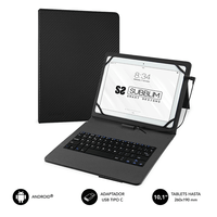 Miniatura 1 de FUNDA Y TECLADO TABLET 10.1´´ SUBBLIM NEGRA