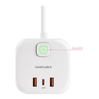 Miniatura 3 de Nanocable Base de enchufe con 3 USB c/ interruptor