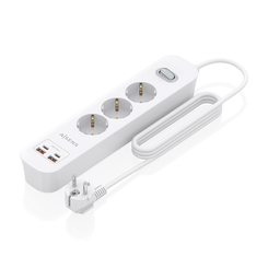 Aisens Regleta 3 tomas interruptor PD 2xUSBC 2xUSB