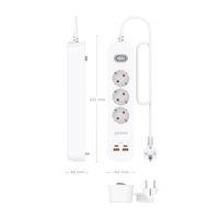 Miniatura 5 de Aisens Regleta 3 tomas interruptor PD 2xUSBC 2xUSB