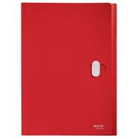 Miniatura 3 de CARPETA POLIPROPILENO ACORDEON 5 POSICIONES+BOLSILLO FRONTAL BROCHE GIRATORIO A4 RECYCLE ROJO LEITZ 46240025