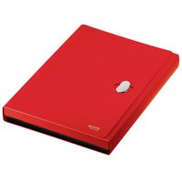 Miniatura 4 de CARPETA POLIPROPILENO ACORDEON 5 POSICIONES+BOLSILLO FRONTAL BROCHE GIRATORIO A4 RECYCLE ROJO LEITZ 46240025