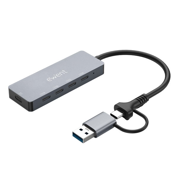 HUB EWENT EW1151 USB-C/USB-A 4 EN 1 4USB-C ADAPTADOR MULTIPUERTO 10GBPS