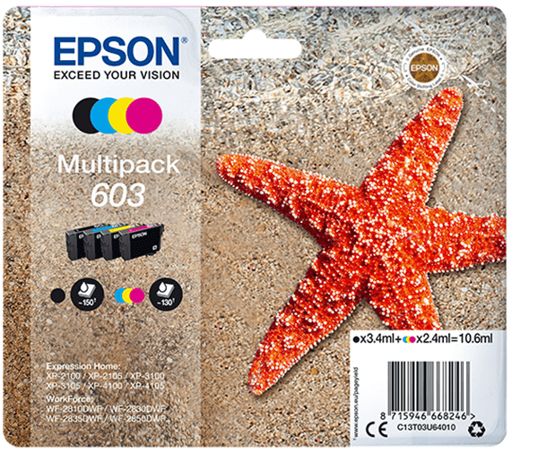 MULTIPACK 4-COLOURS 603 INK