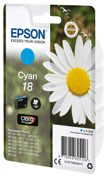 CARTUCHO EPSON CYAN XP-102/205/305/405 C13T18024012