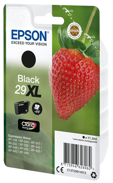 CARTUCHO EPSON BLACK XP-235/XP-332/XP-335/XP-432/XP-435 Nº29XL C13T29914012