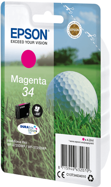 EPSON Singlepack Magenta 34 DURABrite Ultra Ink